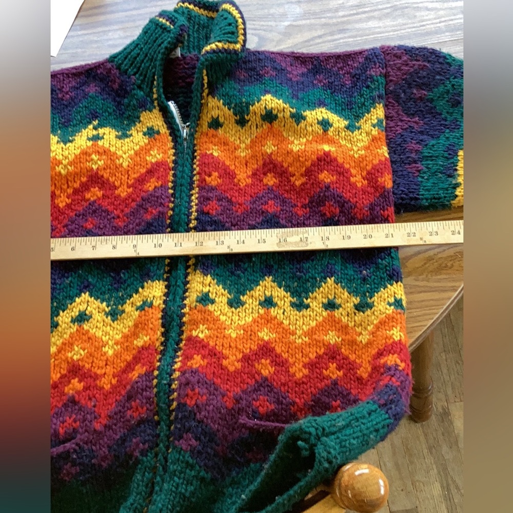 π³οΈβπ COLORFUL LAP THROW VTG CROCHETED AFGHAN 56β X 31β - Picture 10 of 16